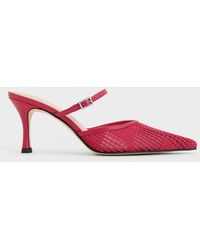 Charles & Keith - Mesh Woven Heeled Mules - Lyst