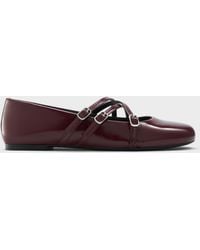 Charles & Keith - Patent Triple-Strap Mary Jane Flats - Lyst