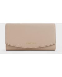 Charles & Keith - Briony Curved-Flap Long Wallet - Lyst