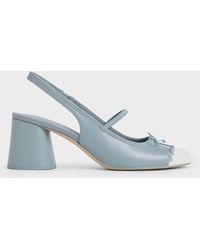 Charles & Keith - Two-tone Bow Slingback Pumps - Lyst