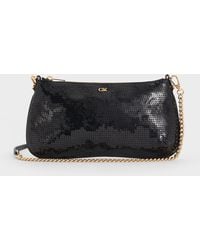 Charles & Keith - Sequin Mesh & Leather Shoulder Bag - Lyst