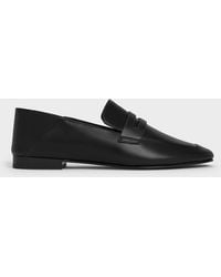 Charles & Keith - Almond-Toe Penny Loafers - Lyst