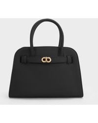 Charles & Keith - Aubrielle Belted Tote Bag - Lyst