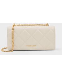 Charles & Keith - Paffuto Quilted Wallet On Chain - Lyst