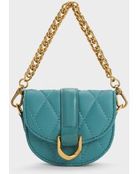 Charles & Keith - Micro Gabine Quilted Saddle Bag - Lyst