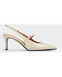 Charles & Keith - Pointed Slingback Mary Jane Pumps - Lyst