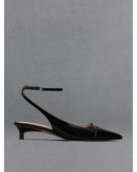 Charles & Keith - Leather Kitten-heel Pumps - Lyst