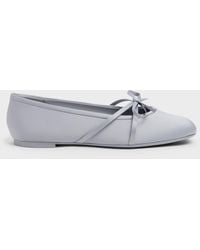Charles & Keith - Satin Bow Ballet Flats - Lyst