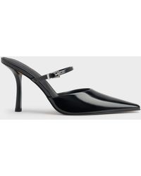 Charles & Keith - Tapered Square-toe Heeled Mules - Lyst