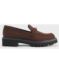 Charles & Keith - Lando Faux Suede Platform Loafers - Lyst