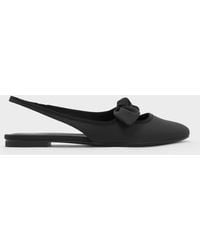 Charles & Keith - Knot-Bow Slingback Flats - Lyst