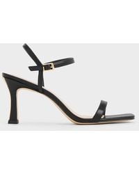 Charles & Keith - Square-toe Heeled Sandals - Lyst