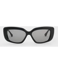 Charles & Keith - Alix Recycled Acetate Metallic-Accent Butterfly Sunglasses - Lyst