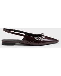 Charles & Keith - Aira Buckled-Strap Slingback Flats - Lyst