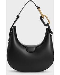 Charles & Keith - Kora Metallic-Accent Moon Bag - Lyst