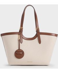 Charles & Keith - Enola Canvas Tote Bag - Lyst
