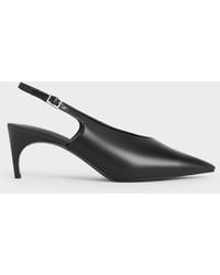 Charles & Keith - Pointed-Toe High-Vamp Slingback Pumps - Lyst