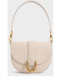 Charles & Keith - Gabine Leather Saddle Bag - Lyst