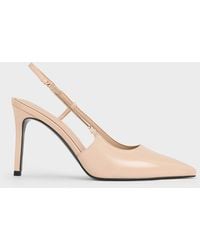 Charles & Keith - Chain-Strap Pointed-Toe Slingback Pumps - Lyst