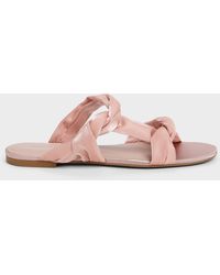 Charles & Keith - Ruched-Strap Slide Sandals - Lyst