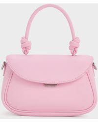 Charles & Keith - Sammie Knotted-Handle Front-Flap Bag - Lyst