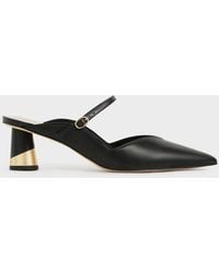 Charles & Keith - Cammie Metallic-heel Mules - Lyst