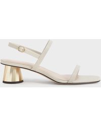 cone heel slingbacks