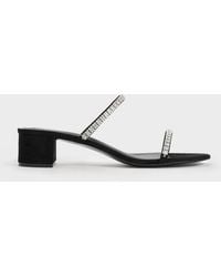 Charles & Keith - Ambrosia Textured Gem-embellished Mules - Lyst