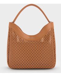 Charles & Keith - Juno Perforated Hobo Bag - Lyst