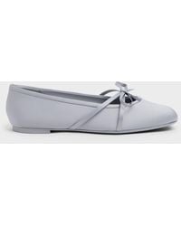 Charles & Keith - Satin Bow Ballet Flats - Lyst