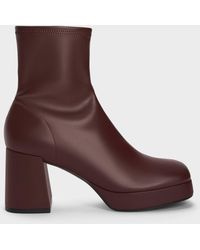 Charles & Keith - Platform Ankle Boots - Lyst