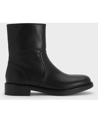Charles & Keith - Ankle Boots Mit Seitlichem Reißverschluss - Lyst