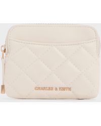 Charles & Keith - Alva Quilted Top-Zip Card Holder - Lyst