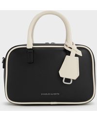 Charles & Keith - Mini Sianna Two-tone Bowling Bag - Lyst