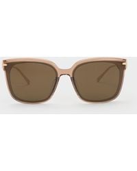 Charles & Keith - Kris Chain-Detail Sunglasses - Lyst