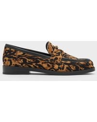 Charles & Keith - Georgina Pennyloafer Aus Kalbshaar Mit Leopardenmuster Und Metallic-Akzent - Lyst