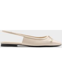 Charles & Keith - Barbara Pearl-Bow Slingback Flats - Lyst
