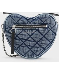 Charles & Keith - Philomena Denim Quilted Chain-handle Bag - Lyst