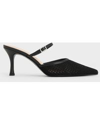 Charles & Keith - Mesh Woven Heeled Mules - Lyst