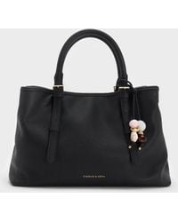 Charles & Keith - Baral Bead-Charm Tote Bag - Lyst