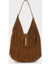 Charles & Keith - Cesia Fringed Hobo Bag - Lyst