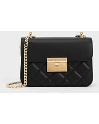 Charles & Keith - Alva Quilted Chain-handle Bag - Lyst