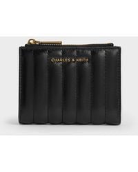 Charles & Keith - Donna Crinkle-Effect Panelled Top-Zip Wallet - Lyst