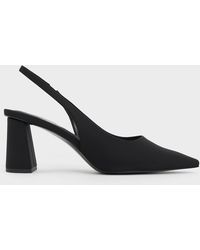 Charles & Keith - Teagan Elastane Pointed Slingback Pumps - Lyst
