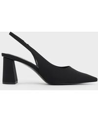 Charles & Keith - Trapeze Heel Slingback Pumps - Lyst