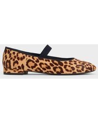 Charles & Keith - Leopard-Print Textured Mary Jane Flats - Lyst