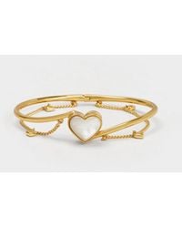 Charles & Keith - Annalise Heart Stone Chain-link Bracelet - Lyst