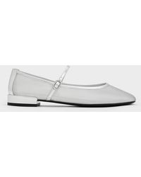 Charles & Keith - Gertrude Embroidered-Mesh Mary Janes - Lyst
