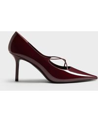 Charles & Keith - Patent Crossover Pointed Pumps - Lyst