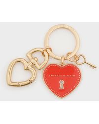 Charles & Keith - Heart Lock Keychain - Lyst